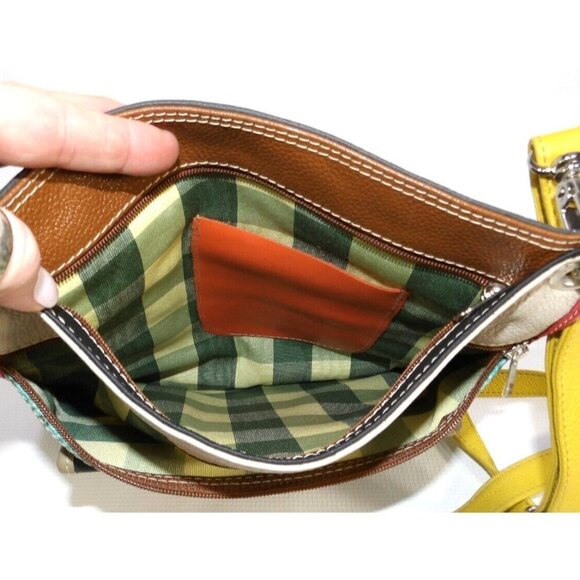 Leather patchwork small cross body, shoulder bag, handbag, purse NEW NO TAGS - Picture 2 of 8